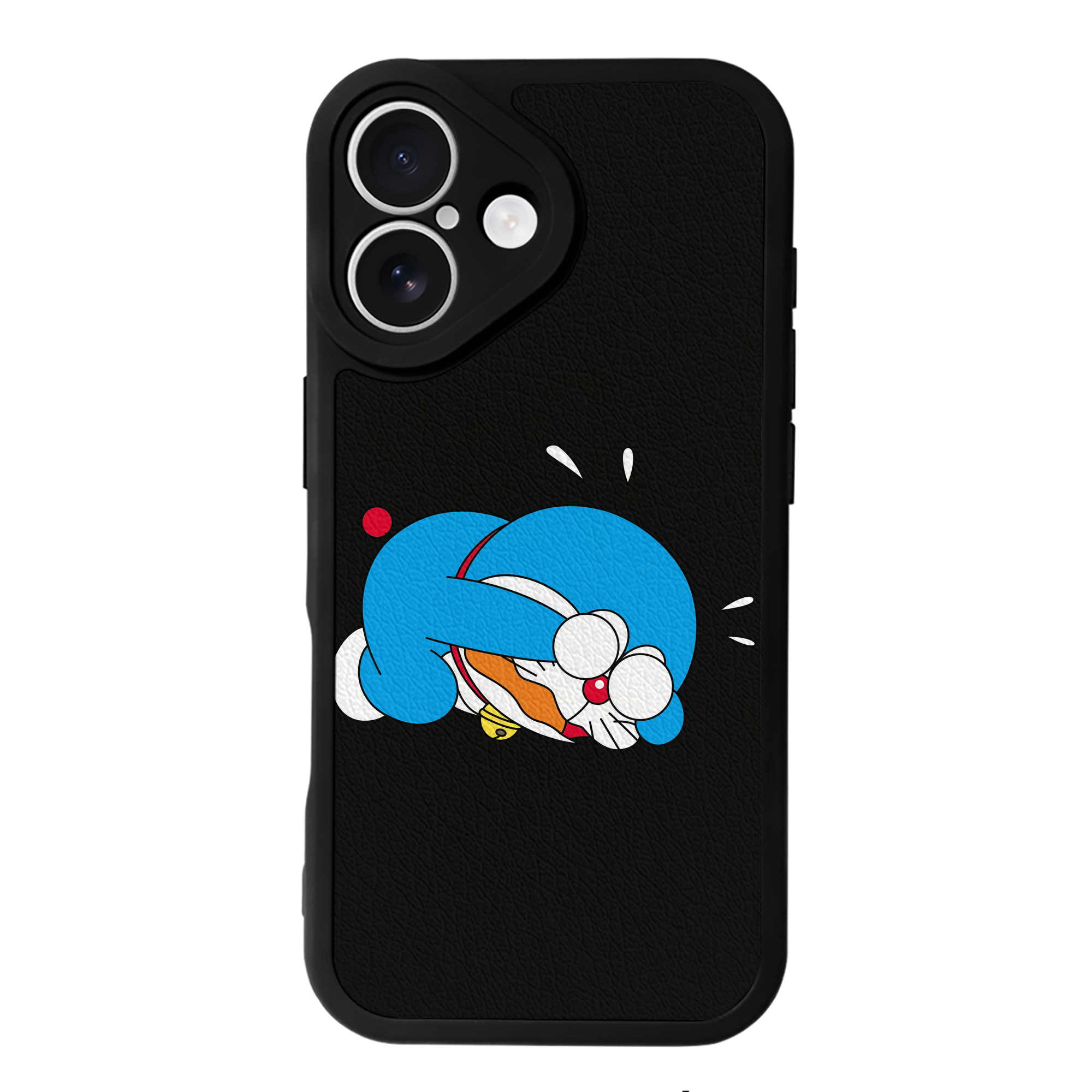 （画像用） ドラえもん Doraemon 【iPhone 16シリーズ対応】シリコンスマホケース（レザー調） 材質：シリコン